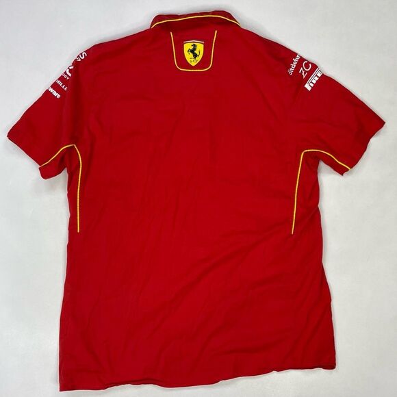 Puma Ferrari Scuderia F1 Team button Up Shirt Men XXL Red 763601 01 - Picture 5 of 8
